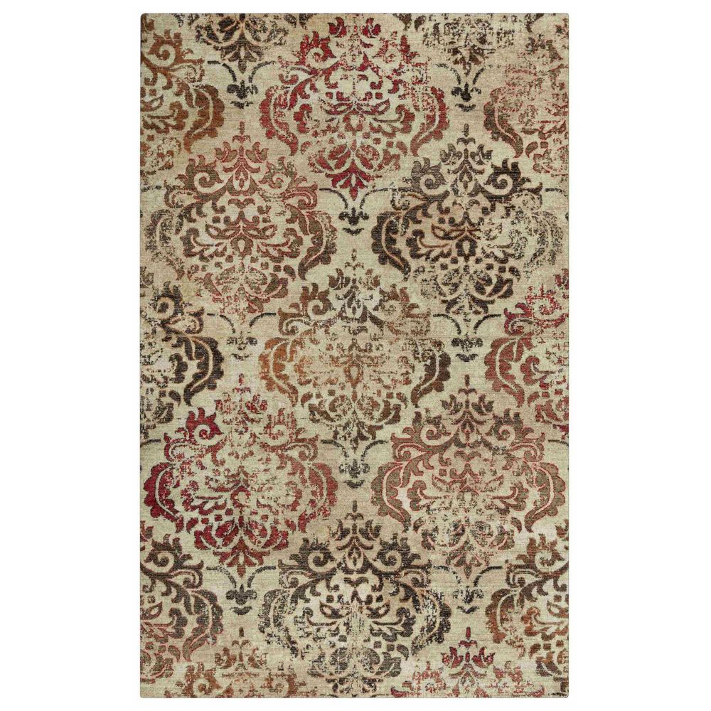 RIZZY Gossamer 5" x 8" Beige, Brown and Rust Area Rug, , large
