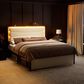 HOMLUX Full Upholstered Platform Storage Bed Frame in Beige, , large