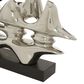 Maple and Jade Porcelain Sculpture in Silver and Black, , large