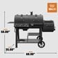 Charbroil Oklahoma Joe"s Canyon Combo Dual-Fuel Gas Grill and Charcoal Offset Smoker in Black, , large