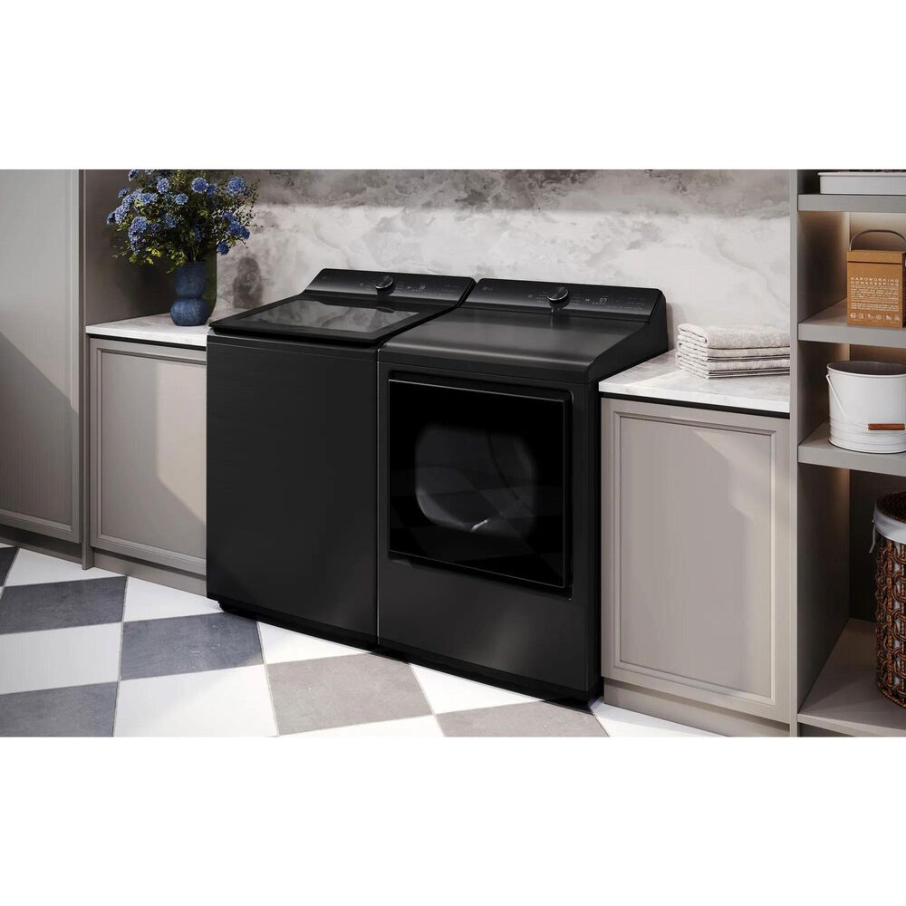 LG 5 Cu. Ft. Smart Top Load Washer and 7.3 Cu. Ft. Electric Dryer Laundry Pair in Platinum Black, , large