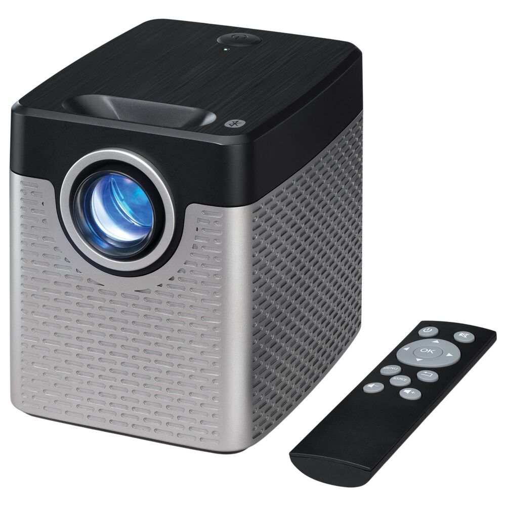 GPX 720p Projector with Bluetooth Transmitter in Silver and Black, , large