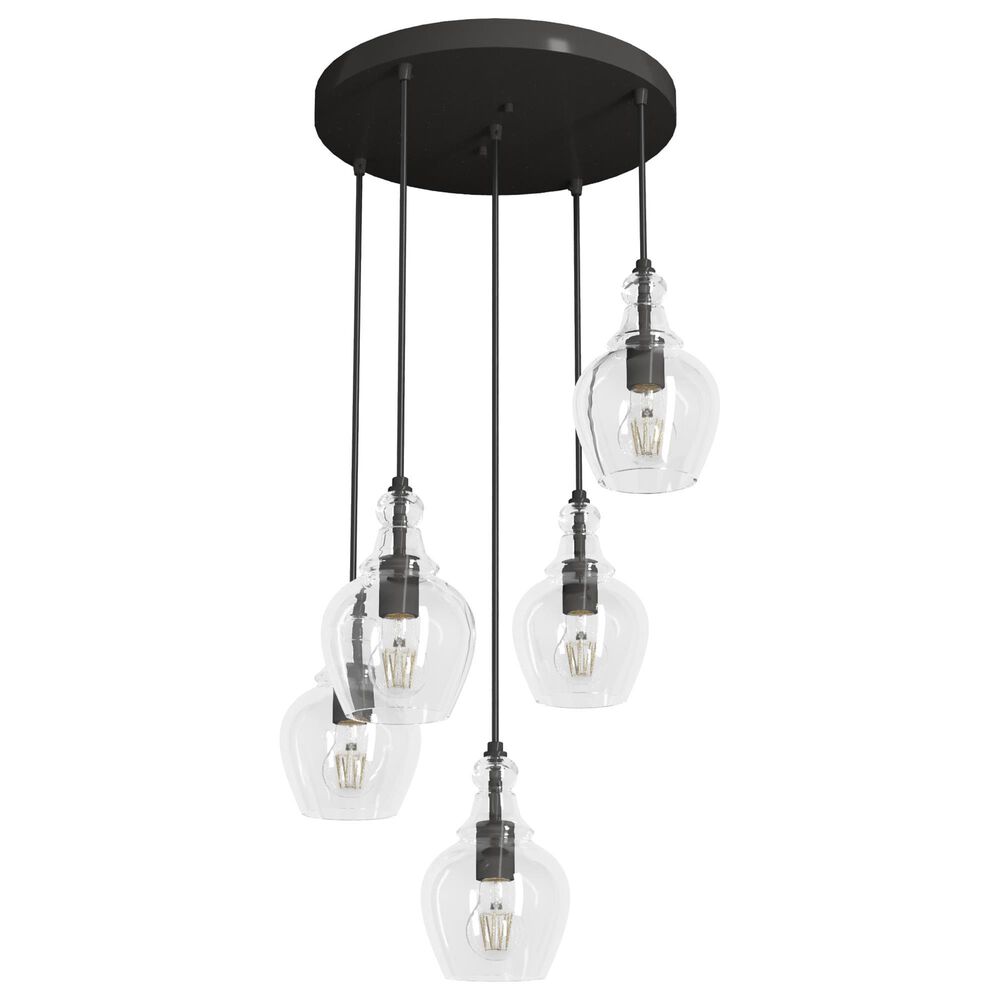 Hunter Maple Park 5-Light Cluster in Noble Bronze, , large
