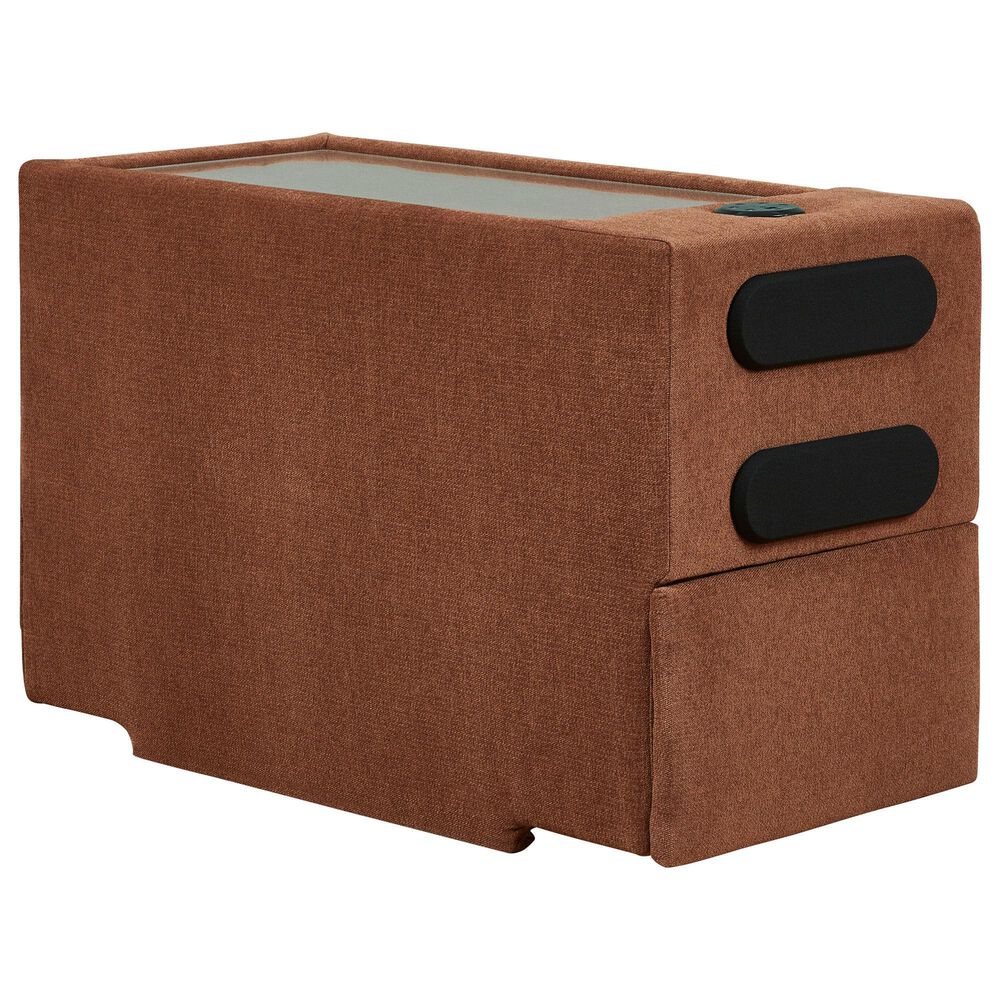 Ashley Modmax 3-Piece Stationary Loveseat with Audio Console in Spice, , large