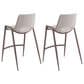 Zuo Modern Desi Counter Chair in Beige/Dark Brown (Set of 2), , large