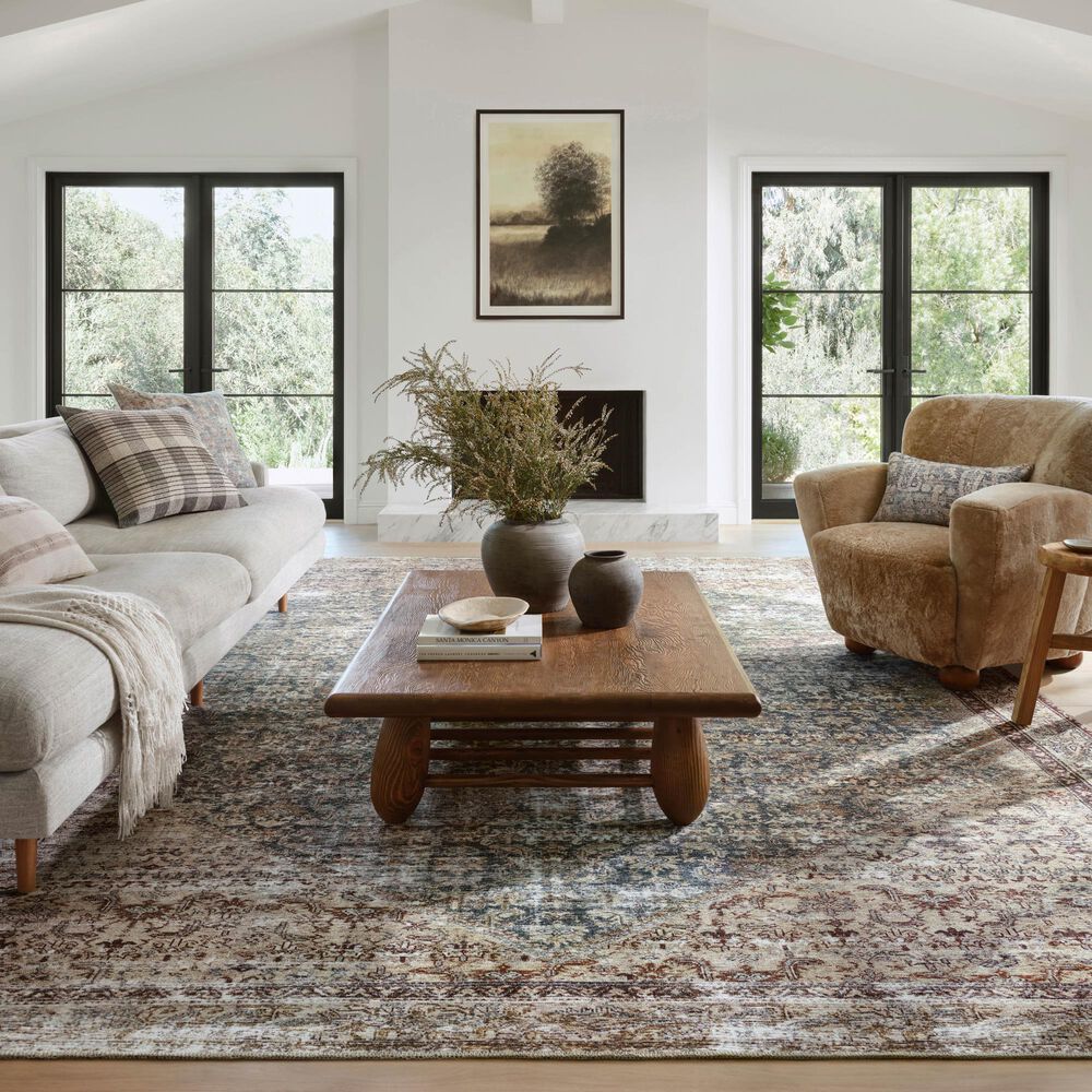 Amber Lewis x Loloi Georgie 10&#39; x 14&#39; Teal and Antique Area Rug, , large
