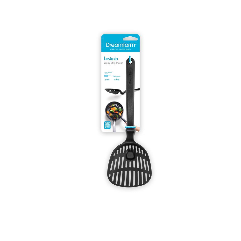 Dreamfarm Big Lestrain Scoop Strainer in Black, , large