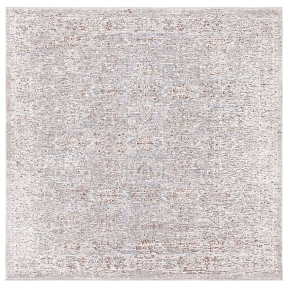 Safavieh Marmara MRM302B 6"7" Square Beige, Blue and Rust Area Rug, , large