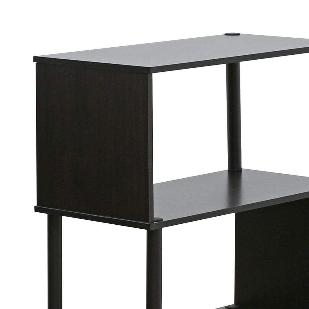 HOMLUX Flexi 4-Tier Rack Bookshelf in Espresso, , large