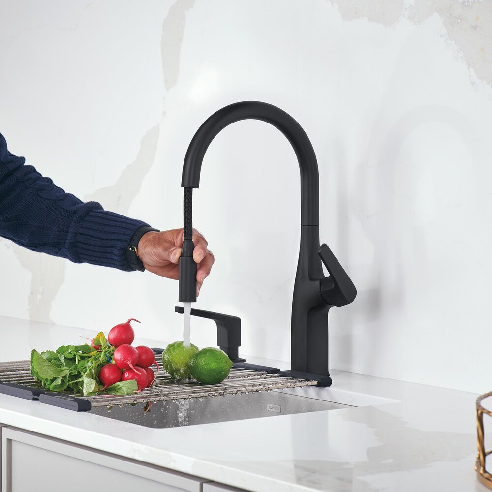 Blanco Rivana Pull-Down Kitchen Faucet 1.5 GPM in Matte Black, , large