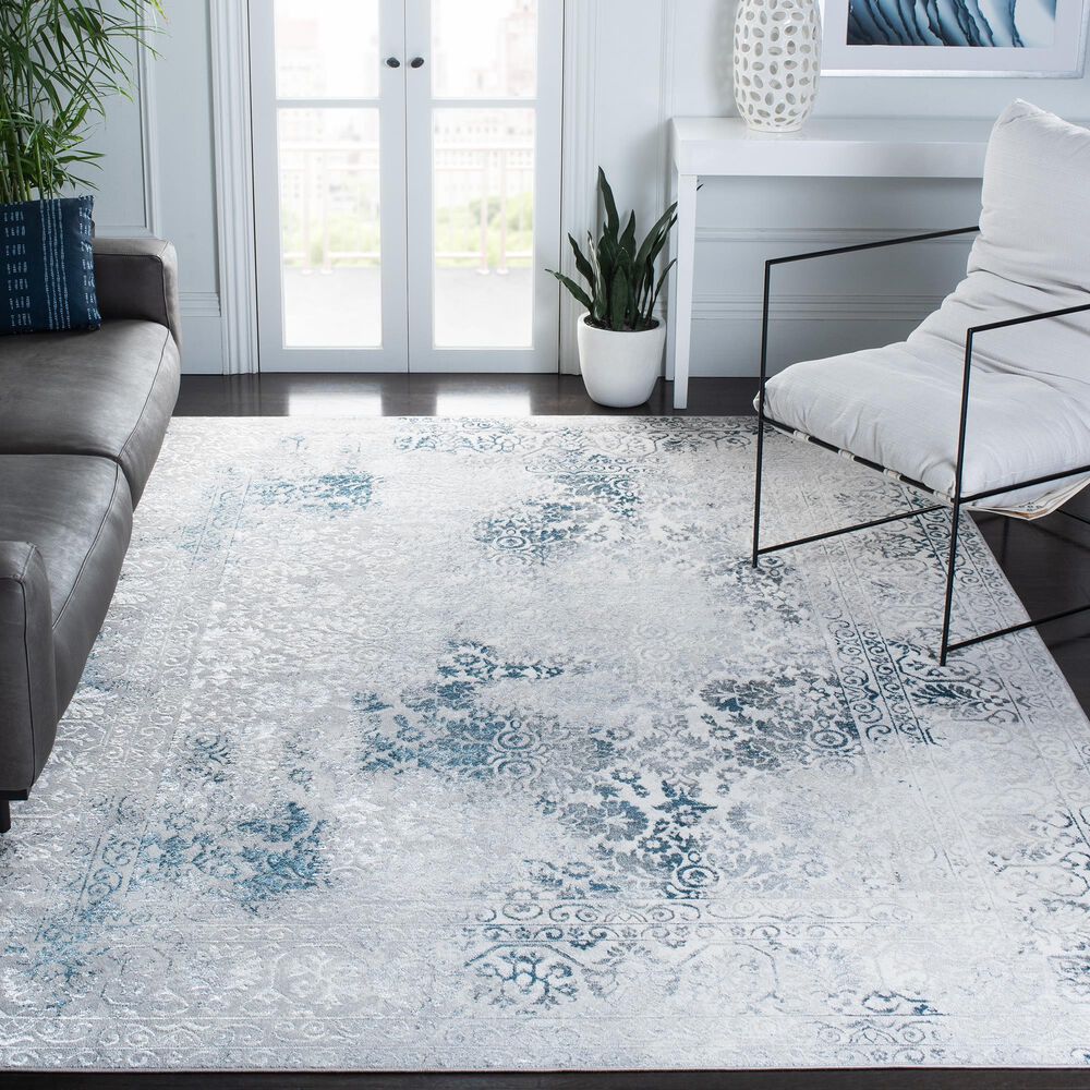 Safavieh Orchard Oriental 9&#39; x 12&#39; Grey and Blue Area Rug, , large