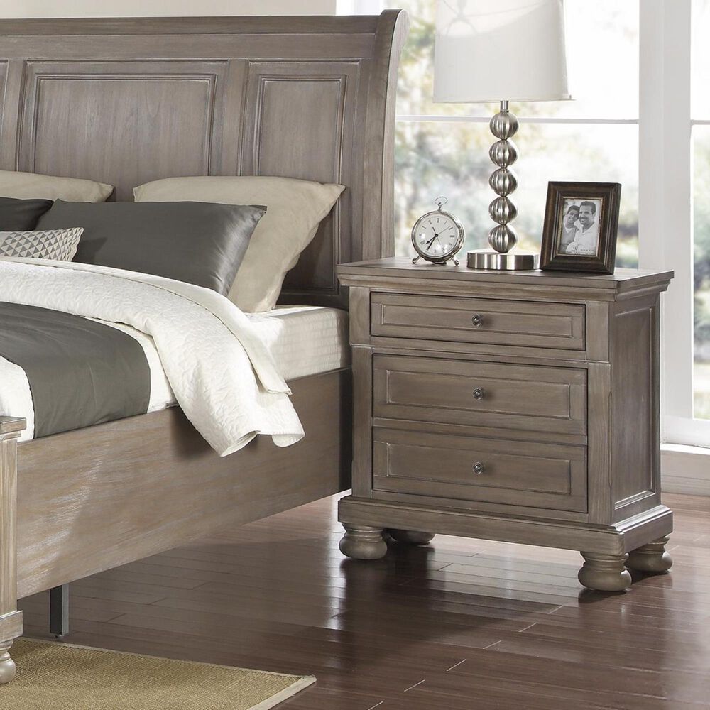 New Heritage Allegra Nightstand in Pewter, , large