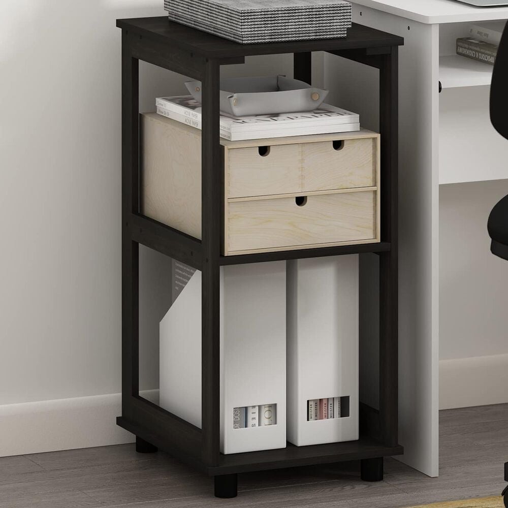 HOMLUX 2-Tier Tall End Table in Espresso, , large