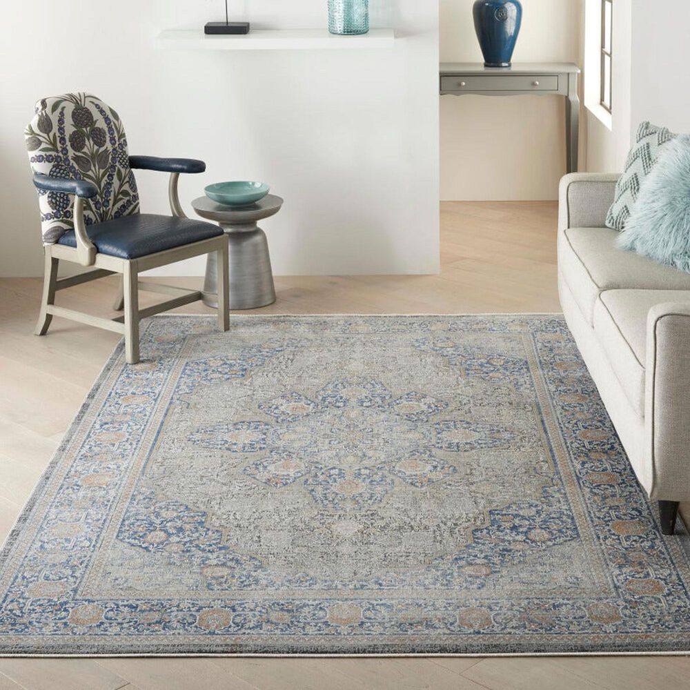 Nourison Starry Nights STN07 10&#39; x 13&#39; Blue Area Rug, , large