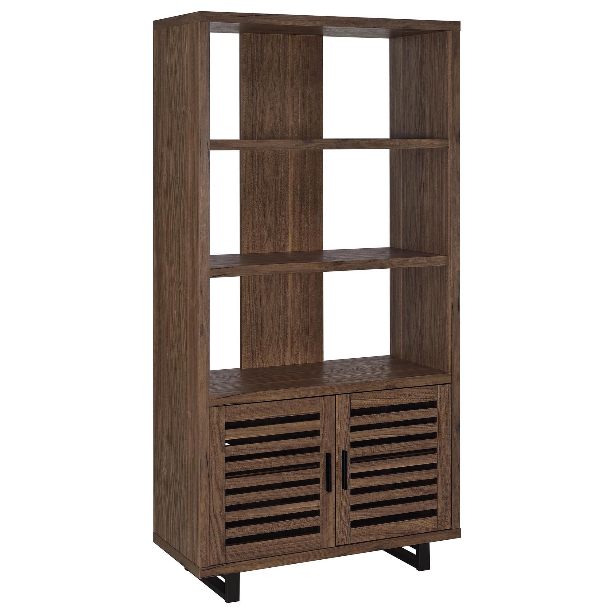 Pacific Landing Maddox 2-Piece L-desk and Bookcase Set in Black