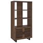 Pacific Landing Maddox 2-Piece L-desk and Bookcase Set in Black and Walnut, , large