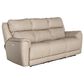 HomeStretch Tuscany Leather Power Reclining Sofa in Stonewash, , large