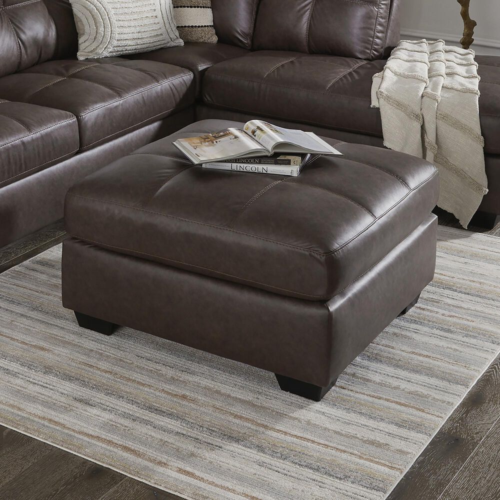 Ashley Barlin Mills Oversized Accent Ottoman in Umber, , large