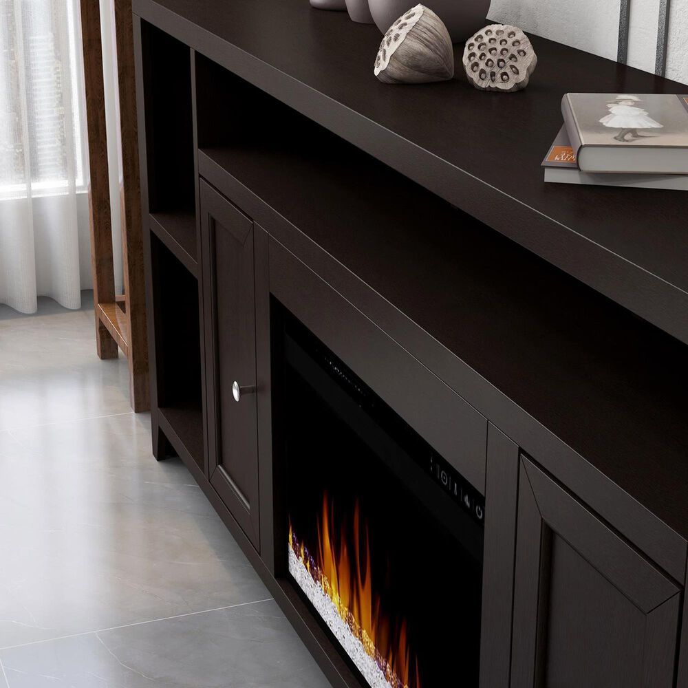 Legends Home Urban Loft 84" Fireplace Console with Fireplace Insert in Mocha, , large