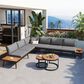 HOMLUX 6-Piece Outdoor Sectional Set in Gray, , large