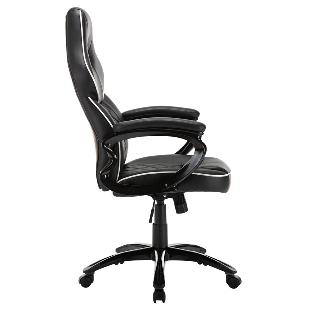 New Era Holding Group LTD Desk Chair in Black with White Trim, , large