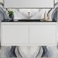 James Martin Vanities Mantova 47.3" Single Vanity in Glossy White and Brushed Nickel with 3 cm Charcoal Black Composite Stone Top and Rectangular Sink, , large
