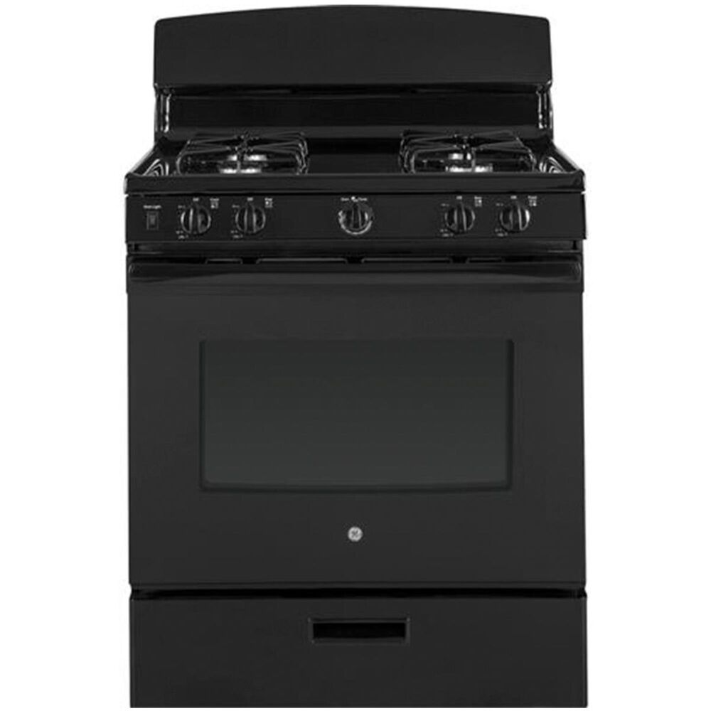 GE Appliances 30" Freestanding Gas Range in Black NFM
