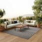 Nourison Positano Southwestern Charcoal 7" x 10" Indoor/Outdoor Area Rug, , large