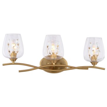 Vaxcel Wilmette 3-Light Bathroom Vanity in Champagne Gold, , large