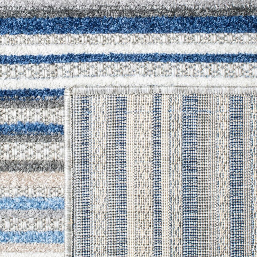 Safavieh Cabana CBN323F 3&#39; x 5&#39; Grey and Blue Indoor/Outdoor Area Performance Rug, , large