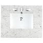 James Martin Vanities Chicago 30" Single Bathroom Vanity in Smokey Celadon with 3 cm Eternal Jasmine Pearl Quartz Top and Rectangular Sink, , large
