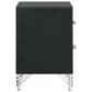 Coaster Lucia 2-Drawer Nightstand in Black and Chrome, , large