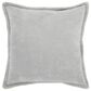 Rizzy Home Connie Post Solid 20" Down Filled Pillow in Gray with Narrow Welt, , large