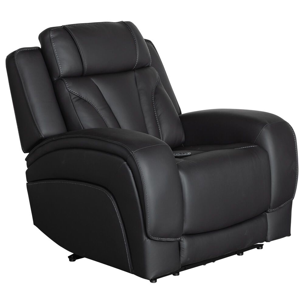 Interlochen Power Recliner with Power Headrest in Blanca Jet Black, , large