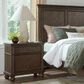 Riva Ridge Oxford King Panel Storage Bed with Two Nightstands in Cocoa with AC Outlets and USB Ports, , large