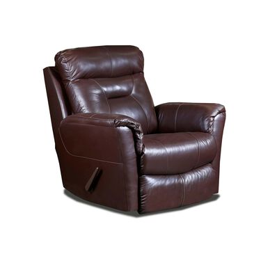 Southern Motion Flicker Leather Rocker Recliner in Milano Coffee, , large