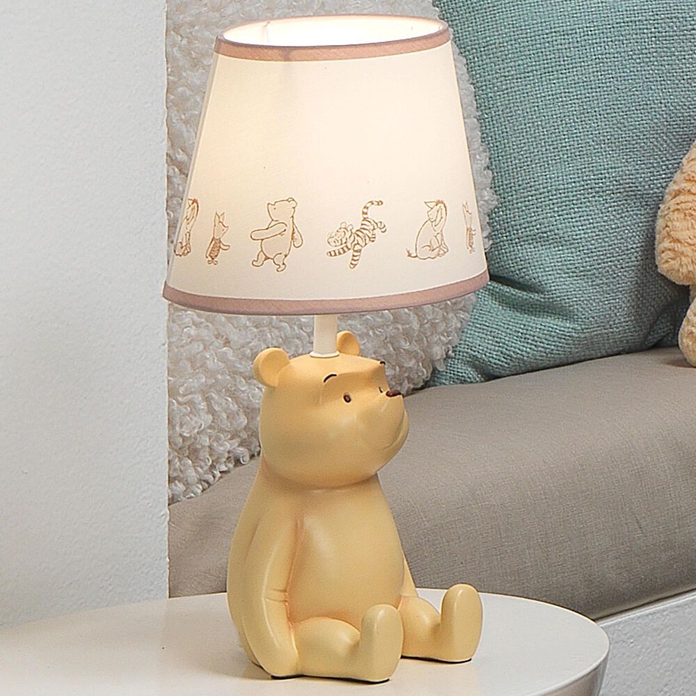 Lambs and Ivy Storytime Pooh Table Lamp in Gold, , large