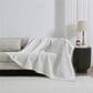 Trade Linker Full/Queen Waffle Weave Knit Throw Blanket in White, , large
