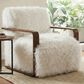 Furniture of America Neyra Long-Haired Accent Chair in White, , large
