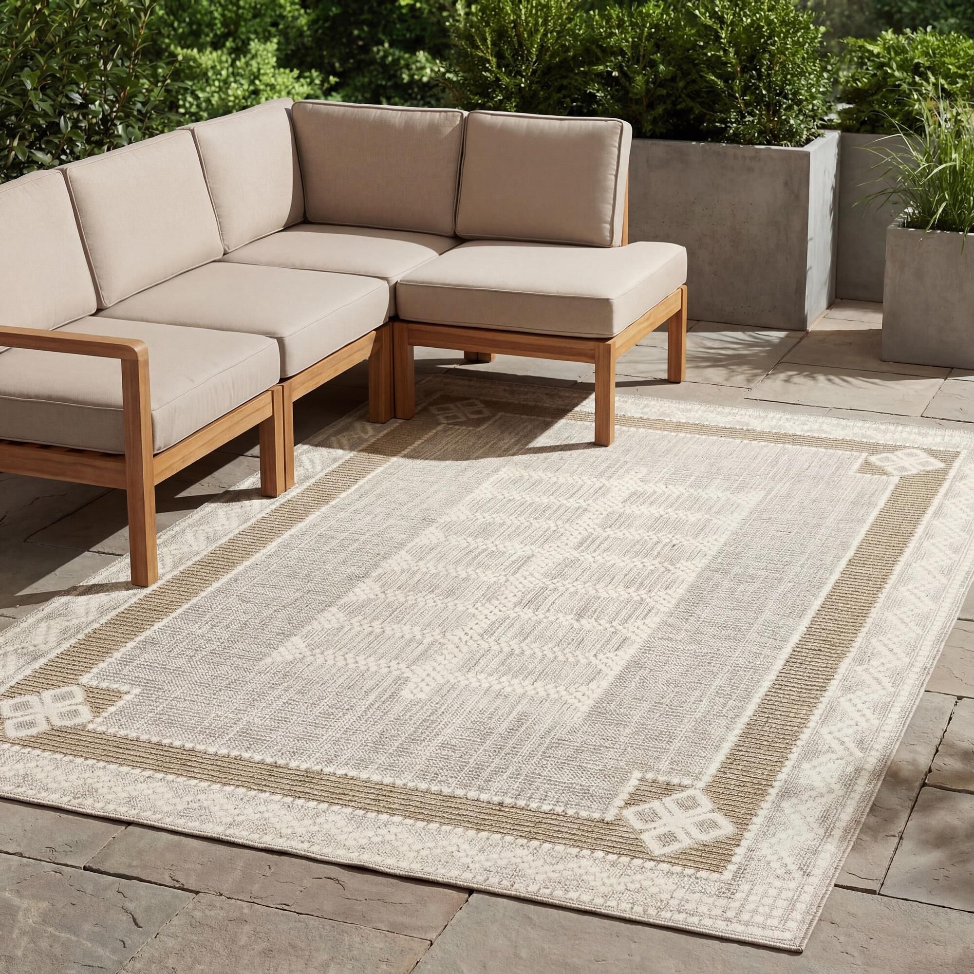 ROW by Oriental Weavers Zarina ZAR08 Beige and Brown 6'7