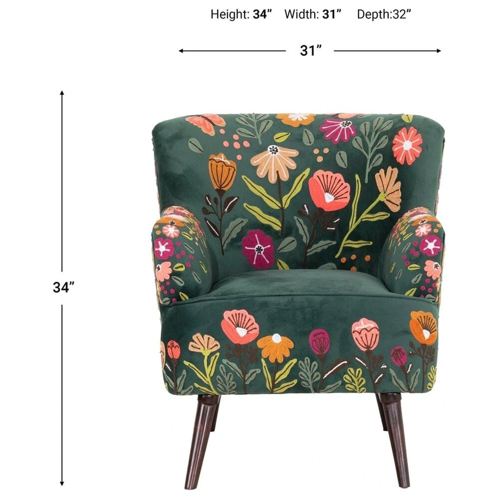 L.R. Home Matilda Floral Accent Chair in Multicolor, , large