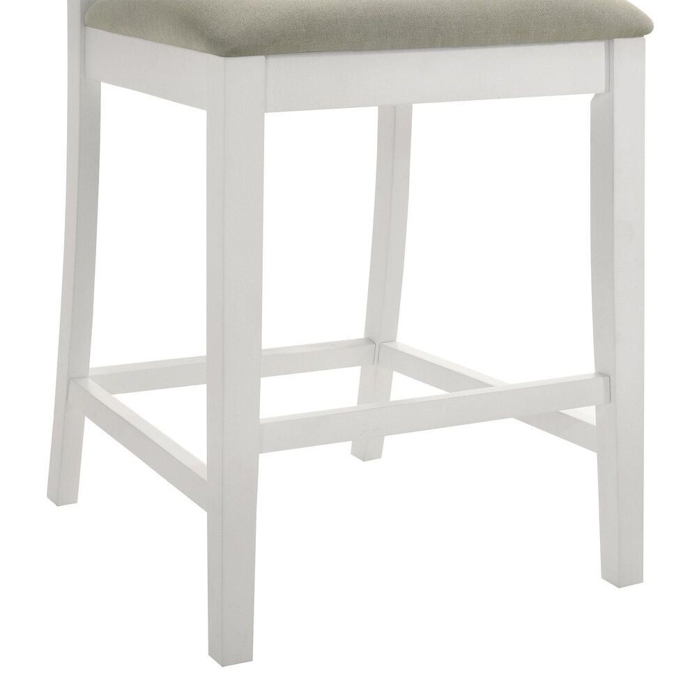 Armen Living Nolan 30" Bar Stool in Matte White, , large