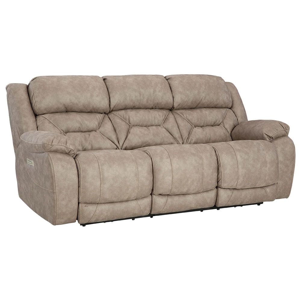 Homestretch Skywalker Power Double Reclining Sofa in Fog, , large