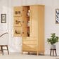 Hearth and Haven 70" Kitchen Pantry Cabinet in Natural, , large