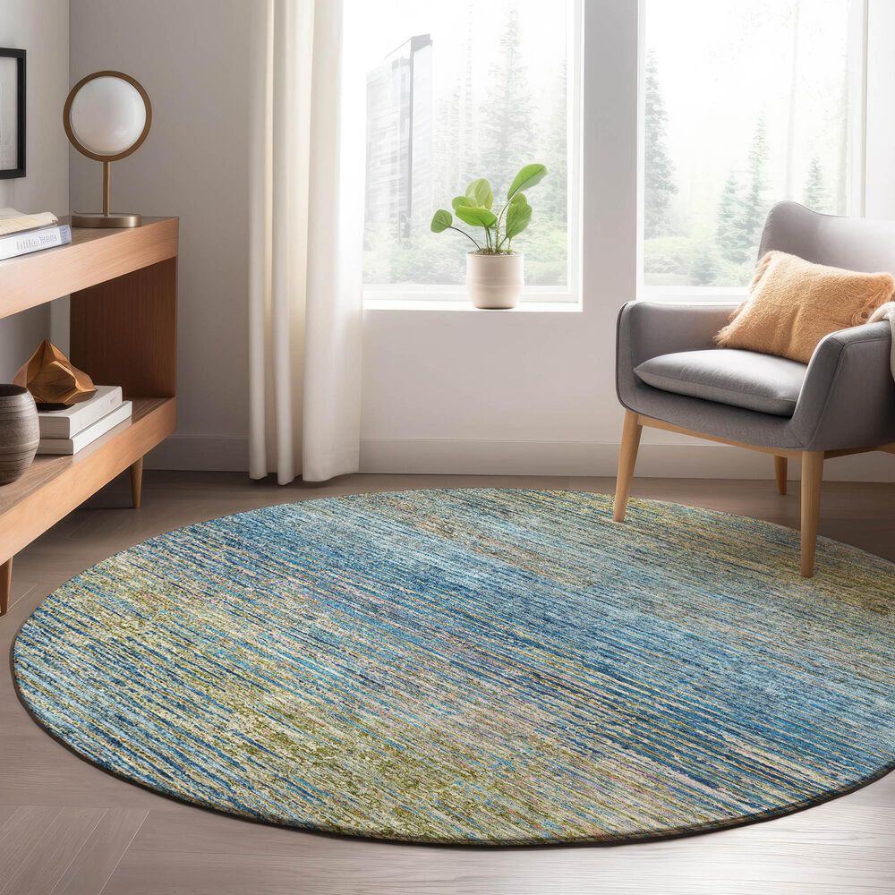 Dalyn Rug Company Trevi 8&#39; Round Denim Area Rug, , large