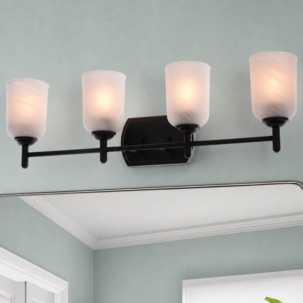Vaxcel Laurelhurst 4-Light Bathroom Vanity in Matte Black, , large