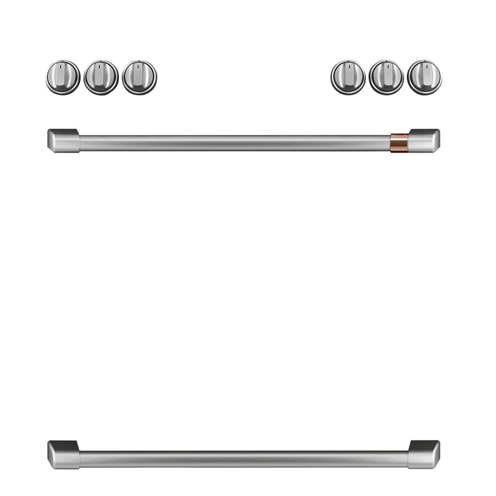 Cafe Handle and Knob Kit for Built-In Range in Brushed Stainless, , large