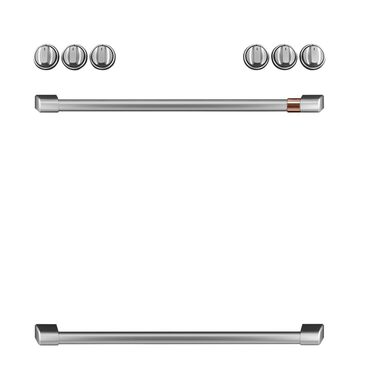 Cafe Handle and Knob Kit for Built-In Range in Brushed Stainless, , large