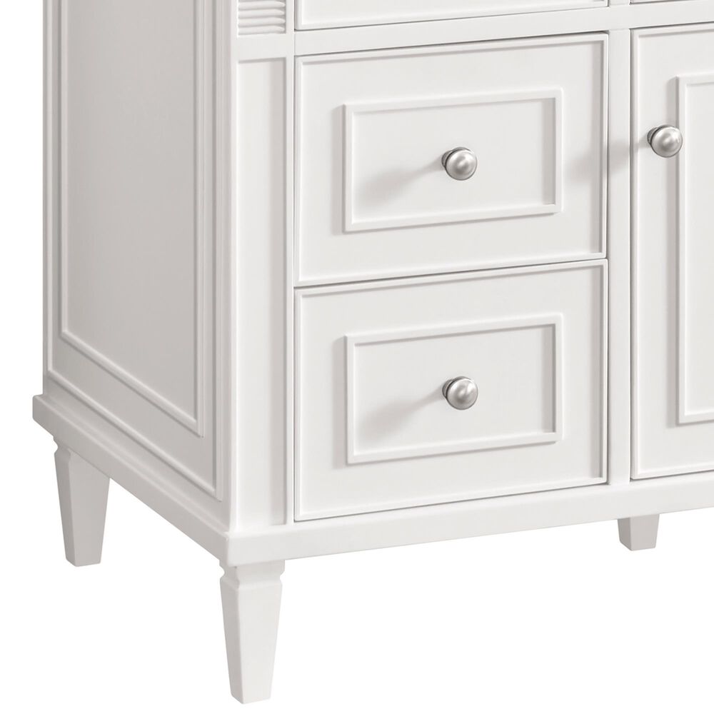 James Martin Vanities Lorelai 48&quot; Single Vanity in Bright White with 3 cm Eternal Jasmine Pearl Quartz Top, , large