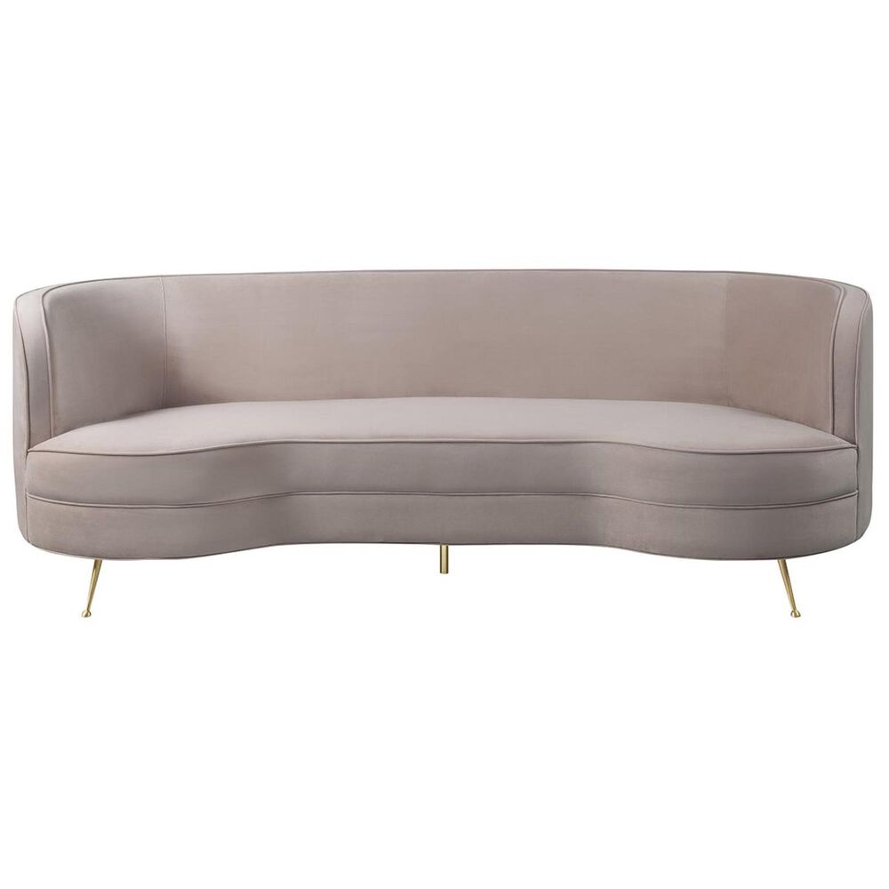 Tov Furniture Flare Velvet Sofa in Blush, , large